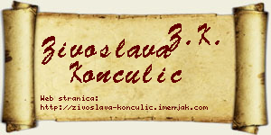 Živoslava Konculić vizit kartica